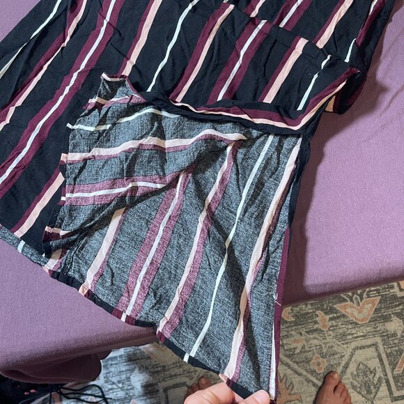 Xhilaration Striped Long Sun Dress Spaghetti Straps with Pockets - Size Medium - Picture 3 of 9